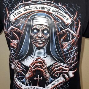Women’s Black Graphic Horror THE NUN T-Shirt